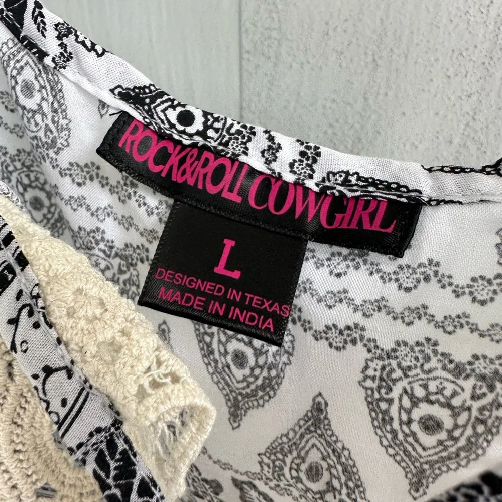 Flirty ROCK & ROLL COWGIRL Print Dress - LG - Picture 2 of 6